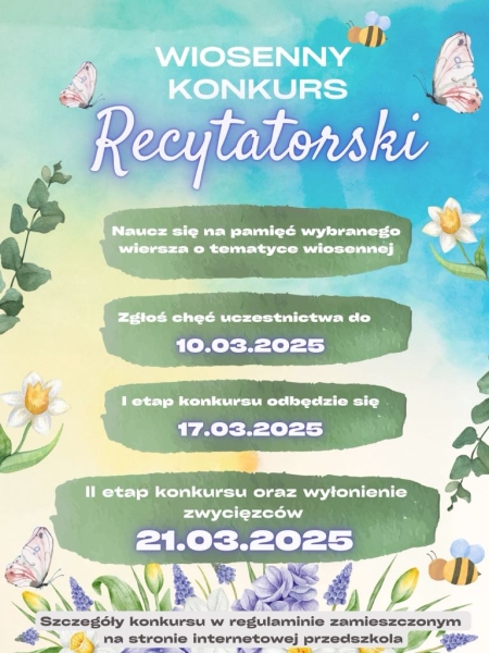 Wiosenny konkurs recytatorski